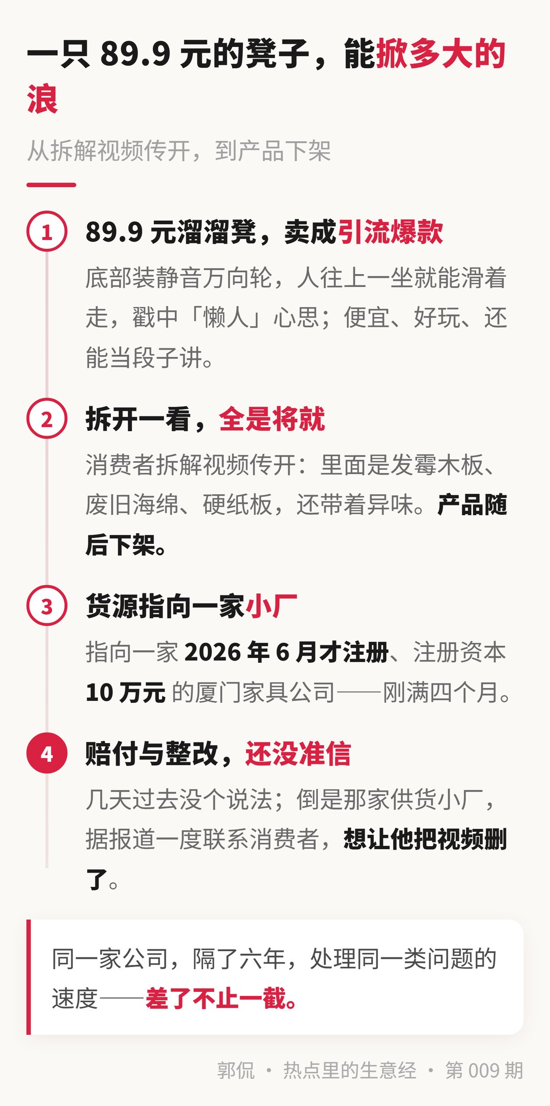 89.9 元溜溜凳翻车:从拆解视频到下架